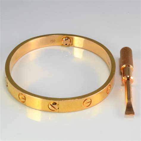 cartier love gold bracelet|cartier love bracelet screwdriver gold.